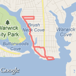 2.5 mile loop to seawall and back route map