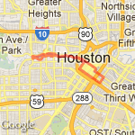 Houston route map