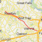 Falls Church W&OD Trail route map