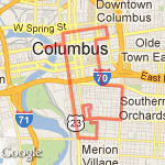 River Front Run route map