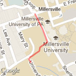 Apartment to Cross-walk route map