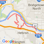 22.3 mile ride from home route map