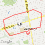 5 Km Circle route map