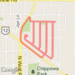 Neighborhood run route map