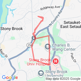 Huyler to SUNY Stony Brook Circle  - 6.44 Km route in Stony Brook 
