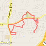 Hardin to valley Creek route map