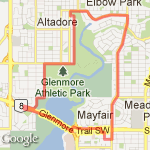 Around the Parks route map