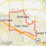 11 Miles route map