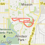 Around Stabley Park & Through Elbow Park route map