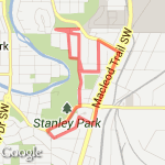 Stanley Park/residential area route map