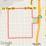 Harrison/WP Street/Formosa/Park/Par route map