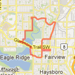 + 15km Central SW Route  route map