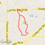 Night time route map