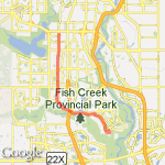 Kelvin Grove to Parkland SW route map