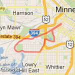 Downtown to Kenwood Loop route map