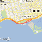 Toronto 10k route map