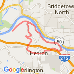 21 m, River Airport route map