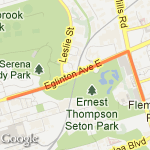 Eglington Street Run route map