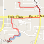 keller pointe 1/2 route map