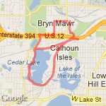 Cedar Lake Loop (3 times) route map