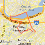 Charles River - BU route map