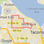 7 Mile Tempo Run route map