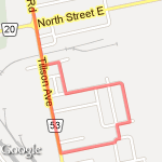 tillson Ave. route map