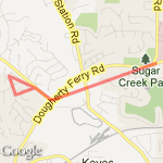 Sugar Creek route map