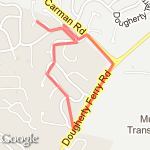 Dougherty Ferry route map