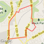 Queen City route map