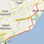 Woodbine field  to home route map