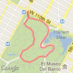 Central Park Short Upper Loop route map