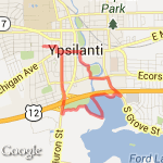 Ford Lake Loop route map