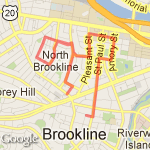 Brookline route map