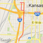 QH to Broadway/Pershing route map