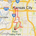 QH thru Crown Center/Liberty Memorial route map