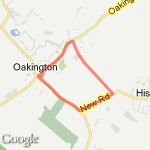 oakington 5k loop route map