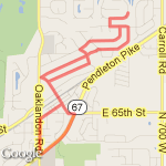 uping the mileage a little  route map