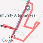 Ean's daily route  route map