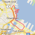 Boston Harbor route map