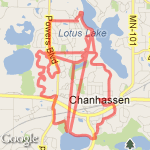 9.6 Miler Chan, nice lake loop route map