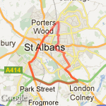 8 miles around St. Albans route map