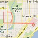 North ave and back route map