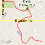 highline canal 3 miles round trip route map