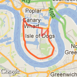 3.5 MILE RUN ISLE OF DOGS route map