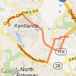 Kentlands to Kohl's route map