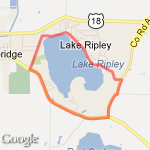 Around Lake Ripley route map