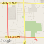 Kent Trails north of 52nd route map