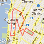 my Summer "Happy Hour" jogging route route map