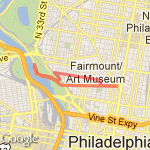 Fairmount, Boat House Row, Brown St route map